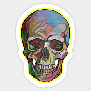 The Happy Skull (Yellow) Sticker